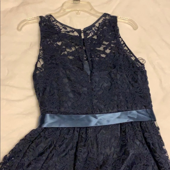 Navy knee length lace dress - Picture 3 of 3